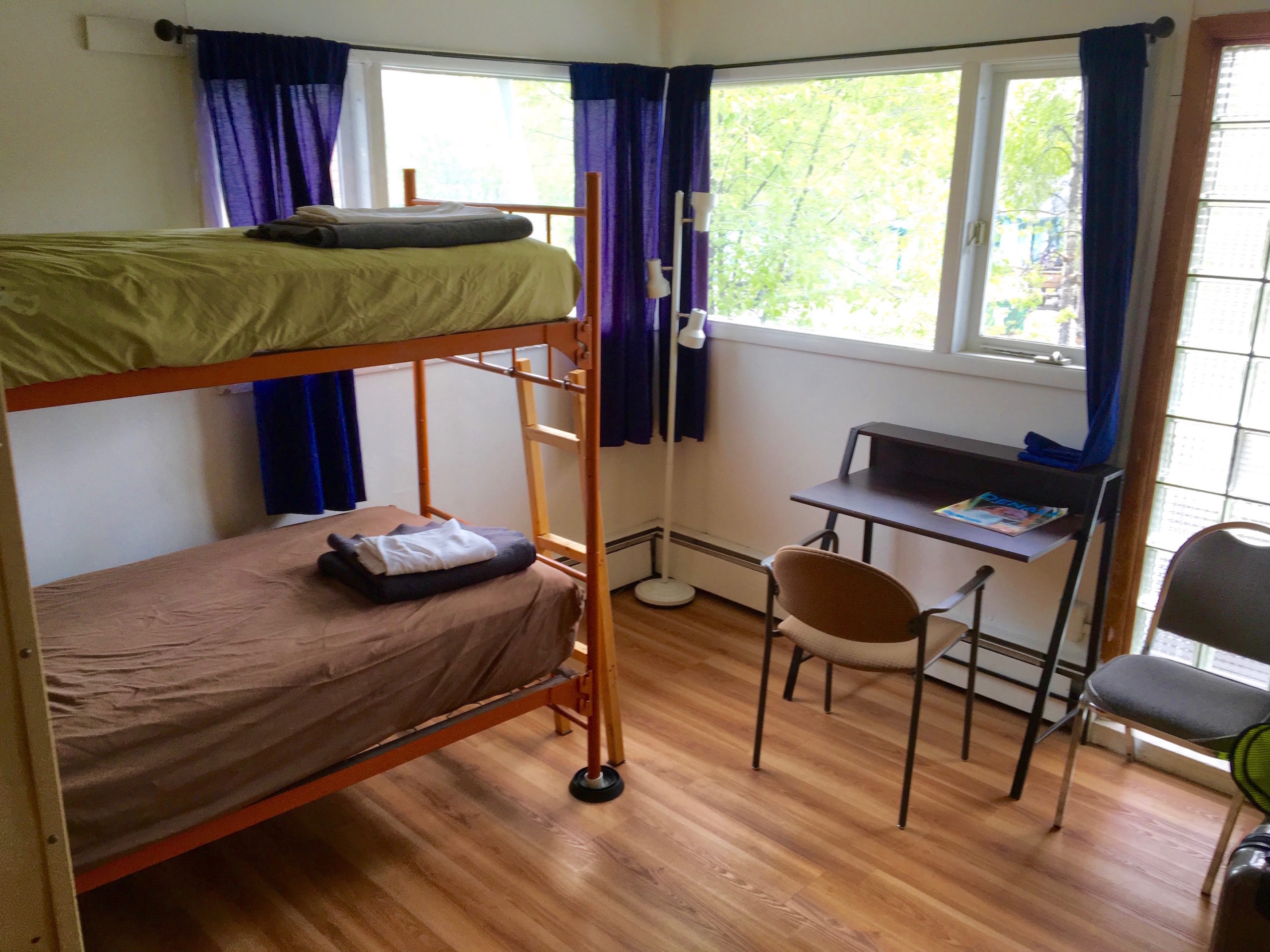 Spacious Dorm Beds at our hostel in Anchorage